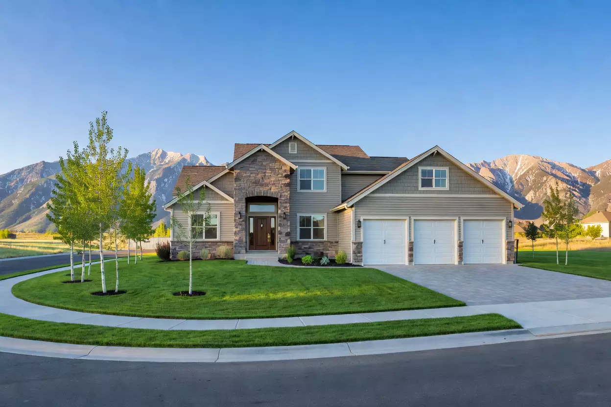 Large two-story Lehi home with a three-car garage